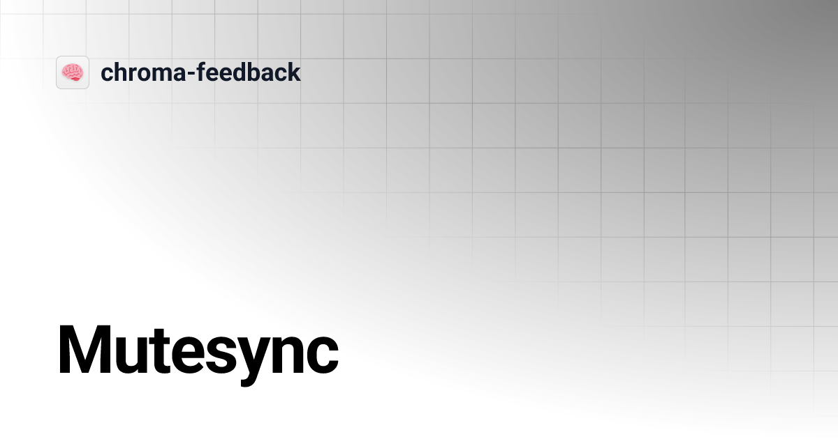 Mutesync chromafeedback